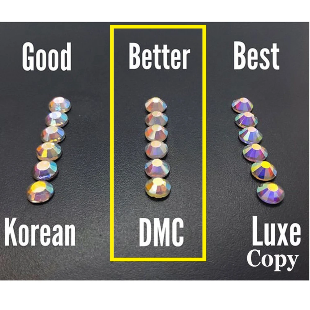 Оптовая продажа 50 цветов SS6 SS10 SS20 радужных DMC исправление мотив стразов камнями стразами оптом хлопковая ткань для одежды рубашки