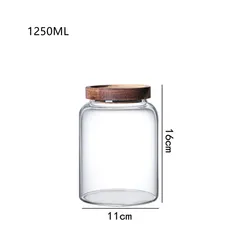 Clear 1/2 gallon large mason  canisters glass jar with Airtight wood lid  for Flour, Cereal, pickles