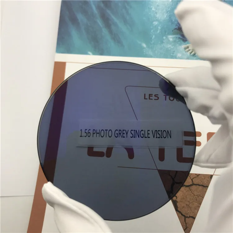 High Quality Optical Sunglasses Lens Glass Lens photo blue photo pink photo purple 1.56 Photochromic lenses