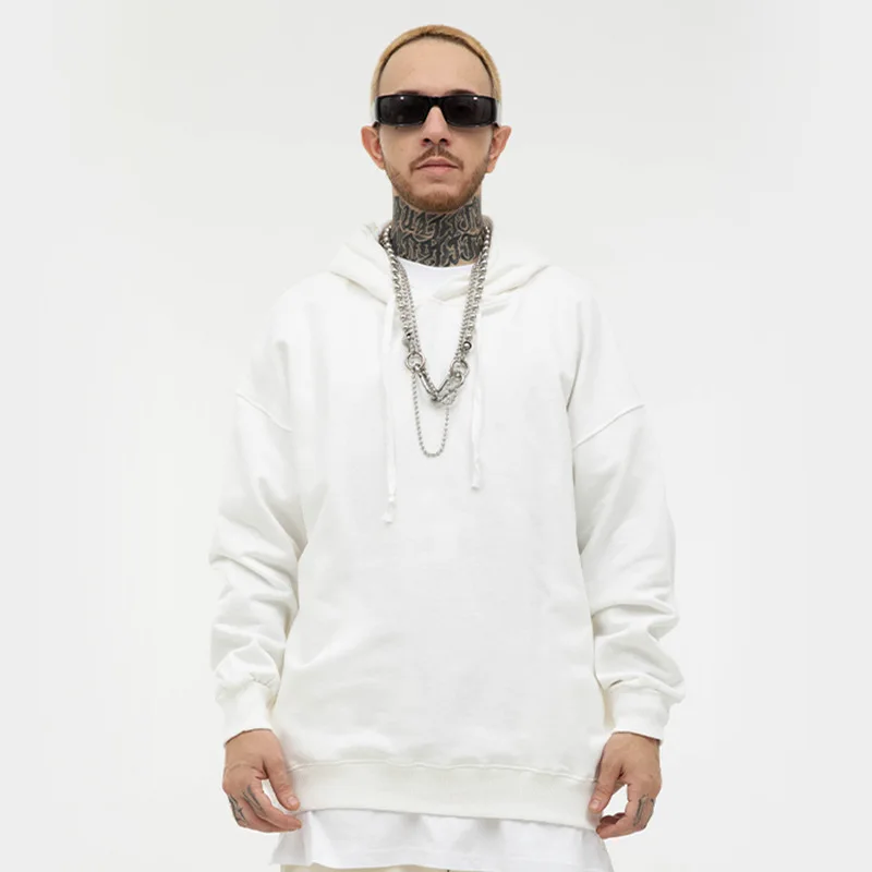 2023 Custom Heat Transfer DTG Logo 3D Puff Printed Manufacturers Heavyweight Blank Oversized 380 GSM Cotton Terry Mens Hoodies