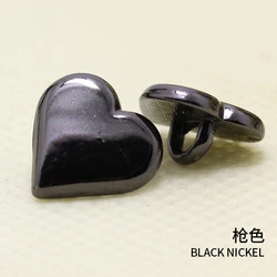 fancy heart shape metal button for blouses