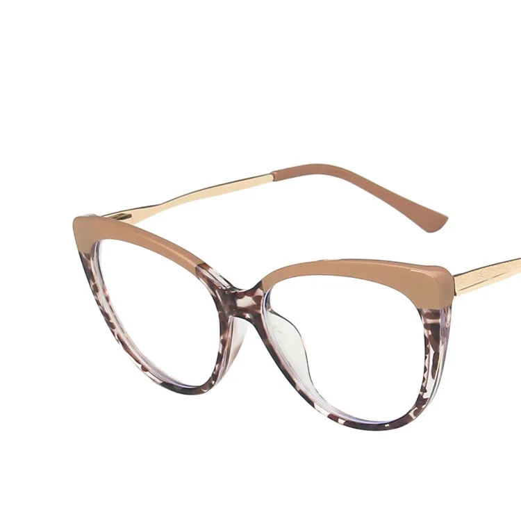UNOC 2022  New Big Frame Anti-blue Light Lady TR90 Glasses Frame CP Spring Pin Temple Spectacle Frames Optical Glasses
