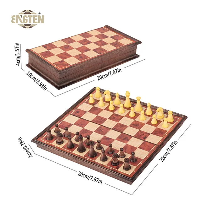 2024 Luxury Wood Magnetic International Chess Board Game Set Classic Strategy Game Deluxe Chess Set