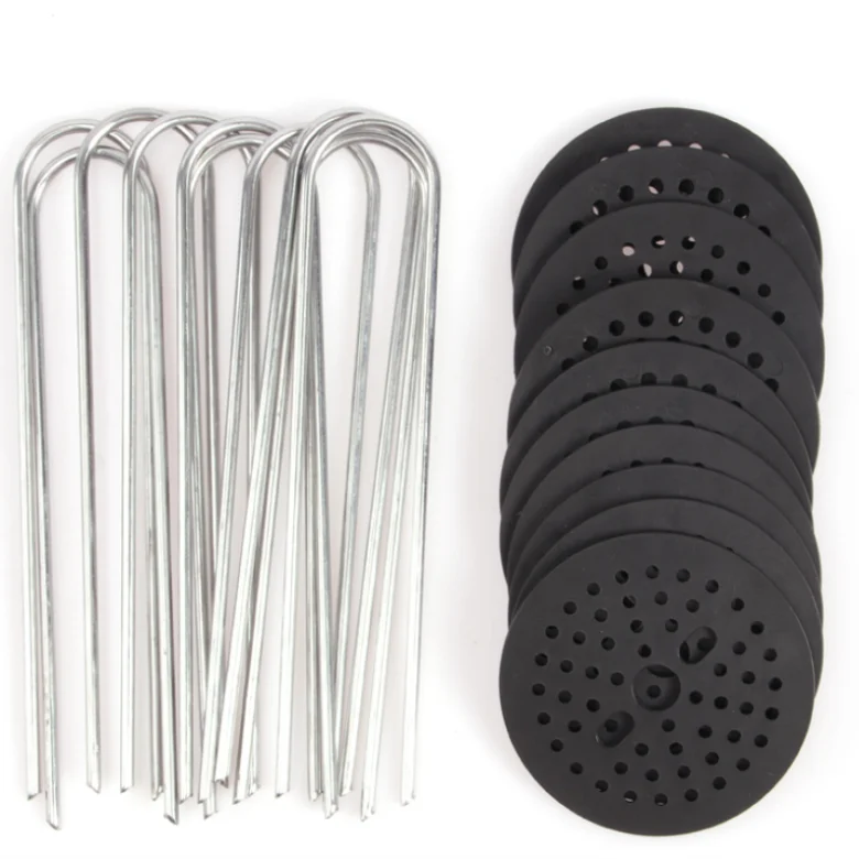 6 Inch 11 Gauge Galvanized Garden Stakes U-Shaped Turf Nails Artificial Grass Landscape Garden Staples