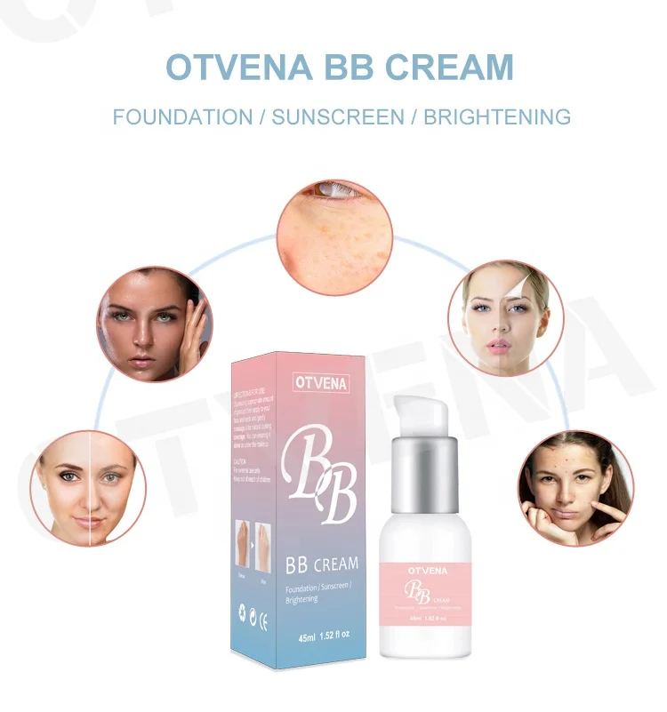 Custom korean label OTVENA makeup liquid spf 20 anti aging bb cream for men