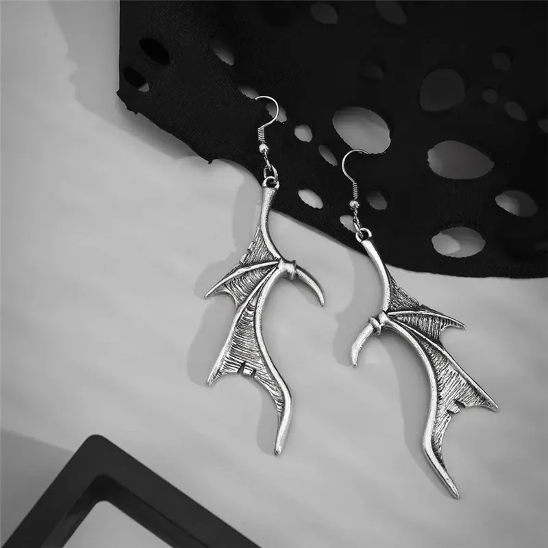 Fashion Jewelry Women Personality Demon Dragon Wings Earrings Halloween Party Animal Earrings