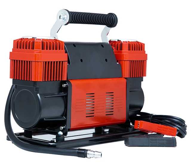 DC12V Сверхмощный воздушный компрессор двойной 60 мм цилиндры портативный насос для автомобильных шин