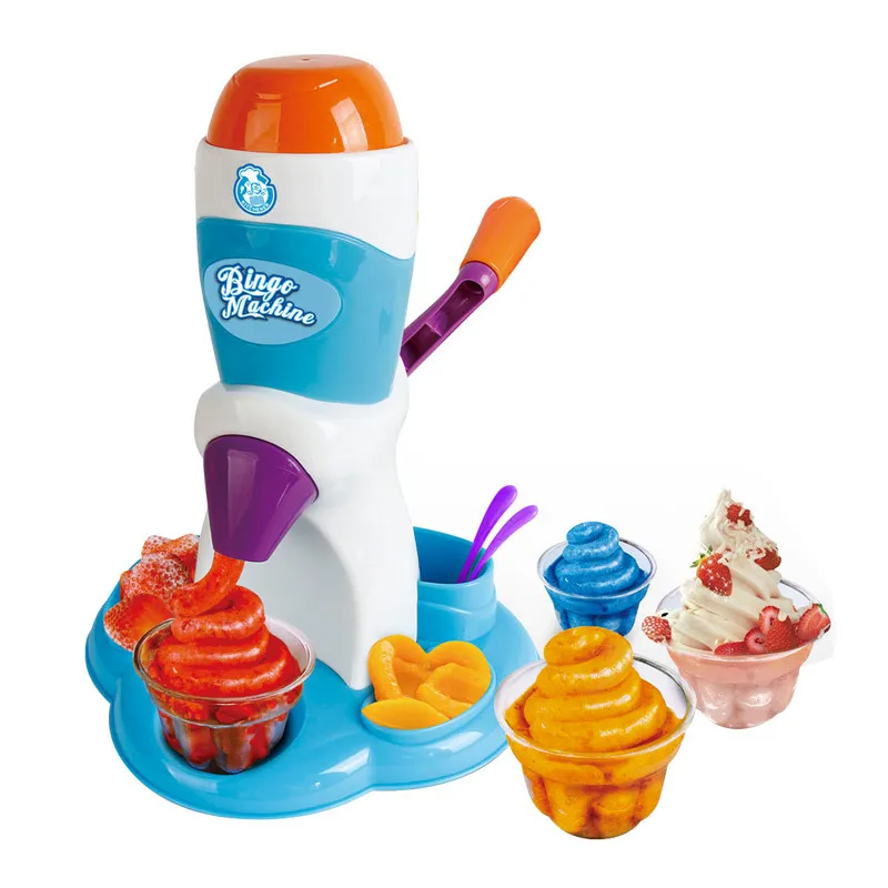 Age 3+ baby girl DIY Cooking Game Pretend Play Plastic Manually Stir Kids Ice Cream Maker Toy