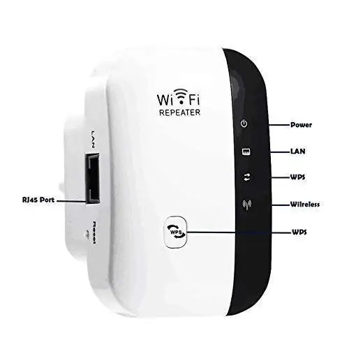 
WiFi Extender 300 Mbps with WPS Internet Signal Booster WiFi Range Extender Antennas LAN Port & Compact wifi booster 