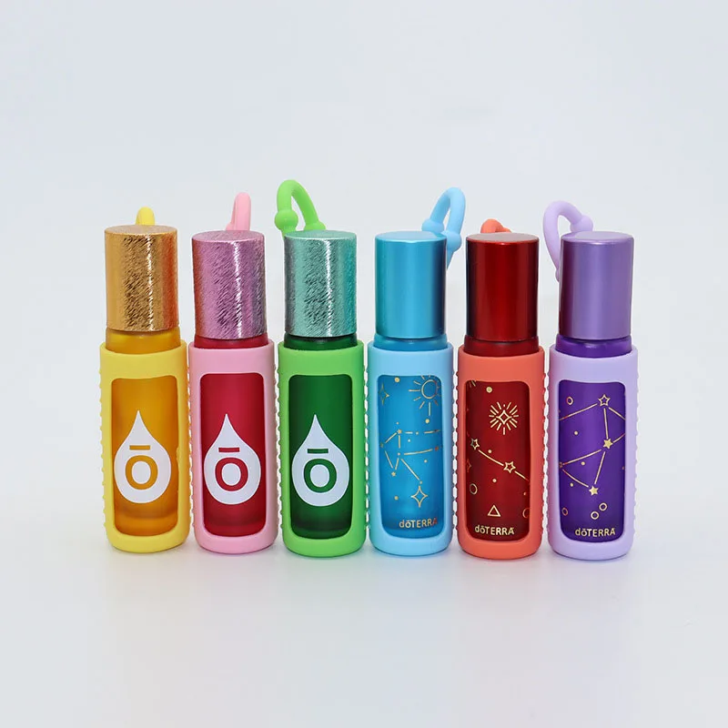 Colorful Silicone Protective Carrying Holder Case for 10ml Essential Oil Bottle