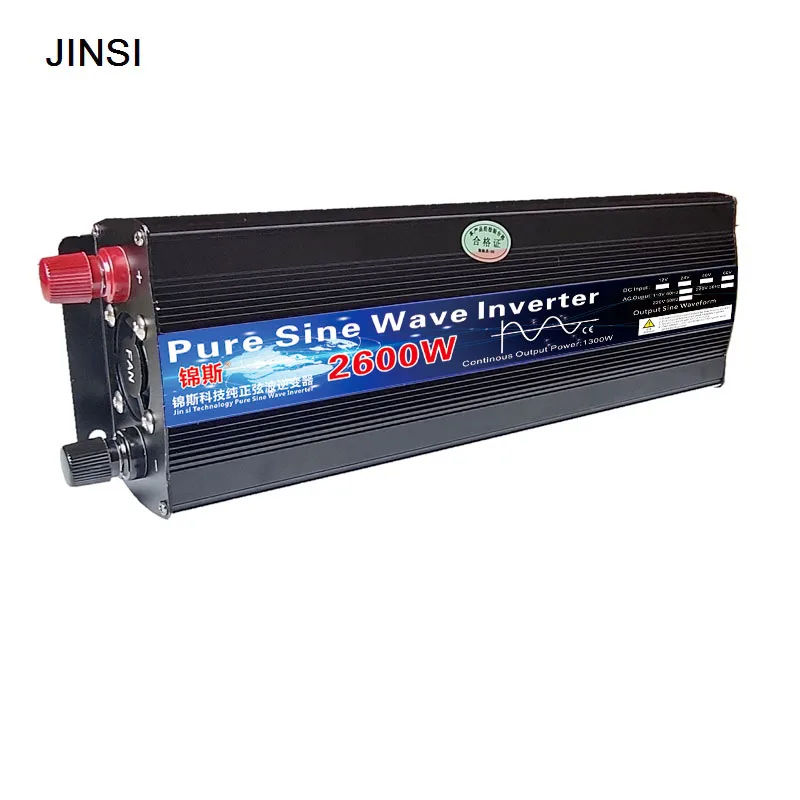 Pure Sine Wave Inverter 12V/24V 220V 1000w 2000w 2600W Voltage Transformer Power Inverter DC12V to AC 220V Converter LED Display