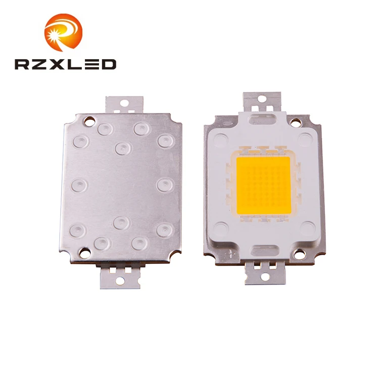 RZXLED 30 В красный синий зеленый белый 10W20W30W50W70W100W COB интегрированный светодиод высокой мощности 100 Вт
