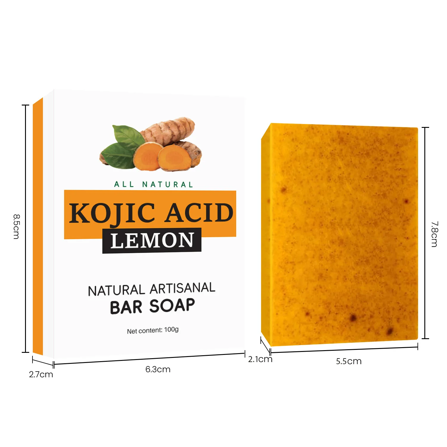Turmeric Lemon natural Treacle Ginger Handmade unique Cold Made Bath body Wash Soap