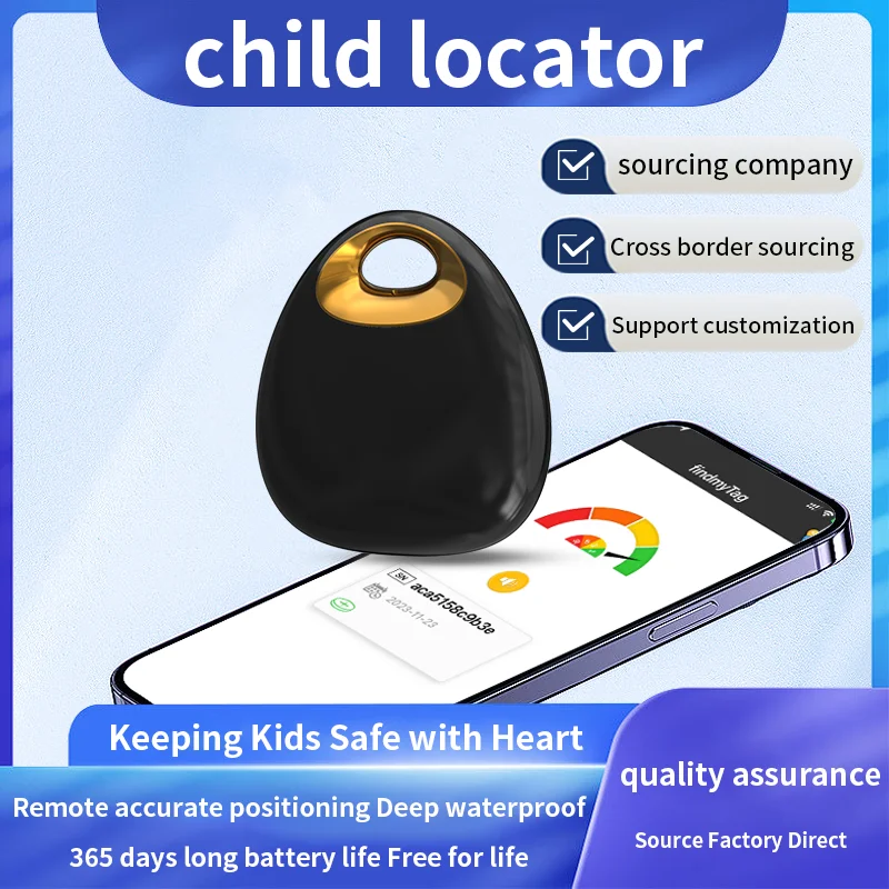 Custom Portable Smart GPS Pet Tracker Anti-Lost Location Device with iOS/Android Compatibility Waterproof Fashion Accessory