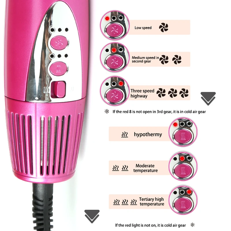 Ulelay mini travel size white 240v international european 9 in 1 hair dryer brush set kitprofesional  for  hair tools