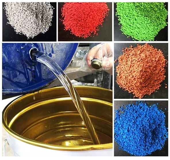 Factory price Polyurethane Adhesive PU Binder Mix with EPDM  Rubber Granules SBR for sport flooring