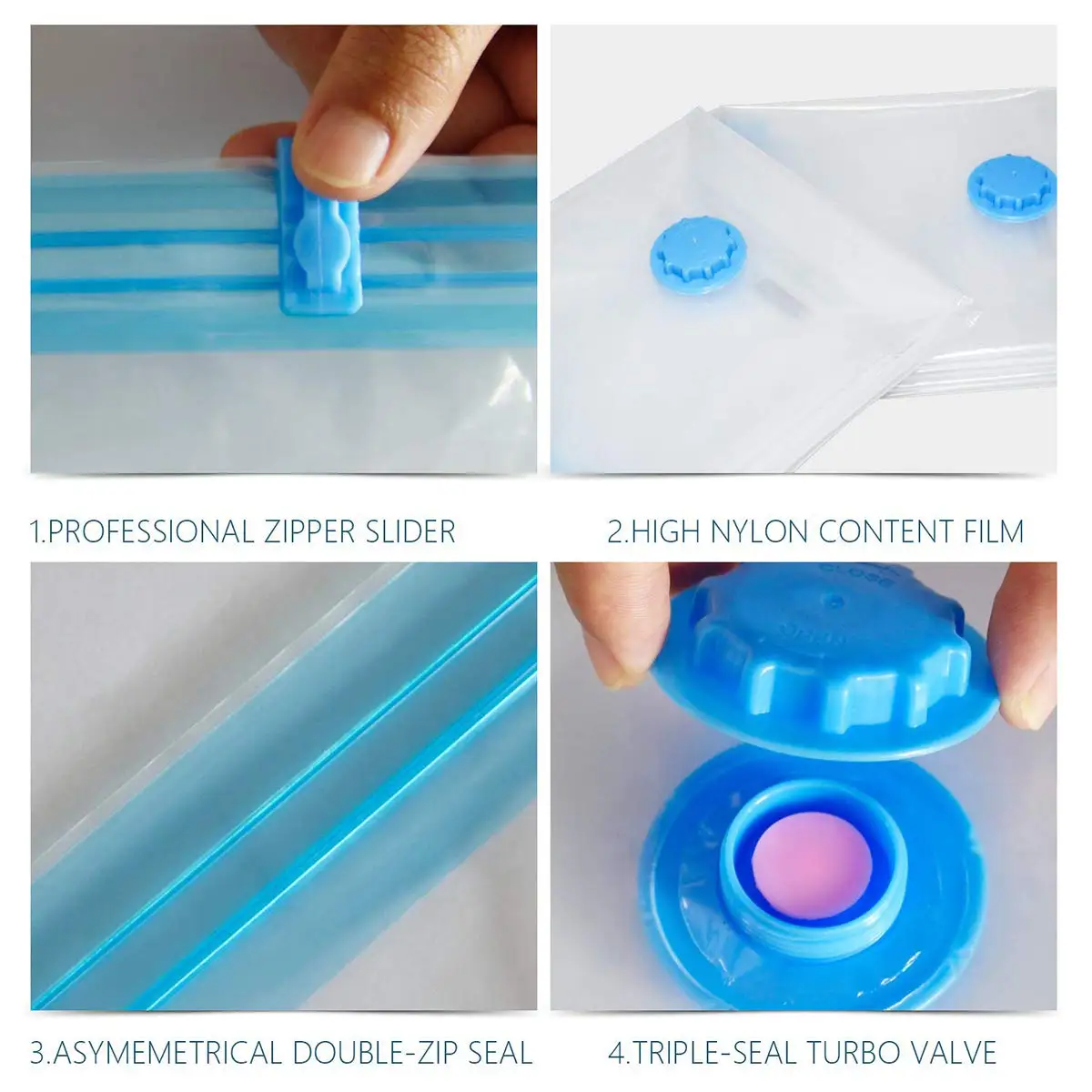 15 PACK Space Saver Travel Vacuum Storage Bags with Electric Pump Clothing Vacuum Seal Plastic Bags Clothes Organizer