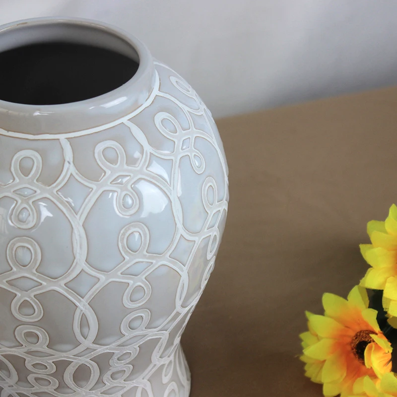 small modern porcelain ginger jar table ginger jars white ceramic ginger jar vase home decor wholesale