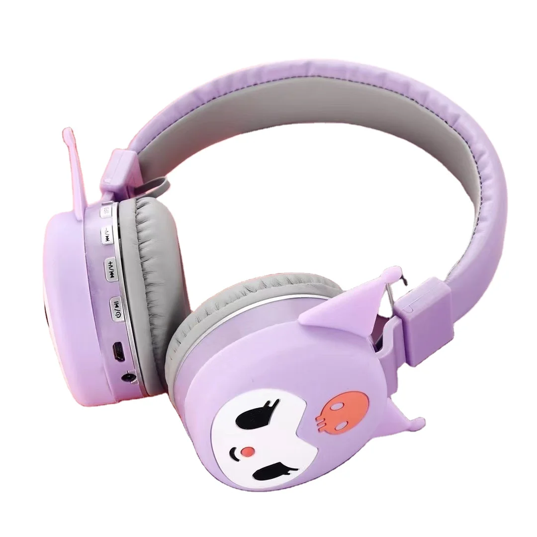 Wholesale AH-806 Kuromi head-mounted  headphones Cartoon Melody Mario image simple cute stereo headphones