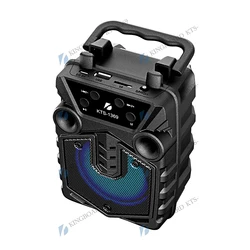 KTS-1369 KTS 5w sound wireless speaker mini plastic  3 inch  led flashlight usb wireless
