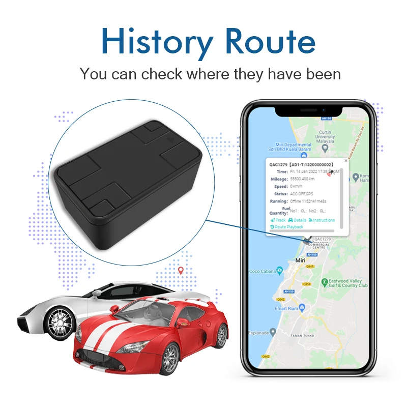 Portable Magnetic Asset / Container / Car Gps Tracker Tracking Device For Car Android Ios App Real-Time Tracking