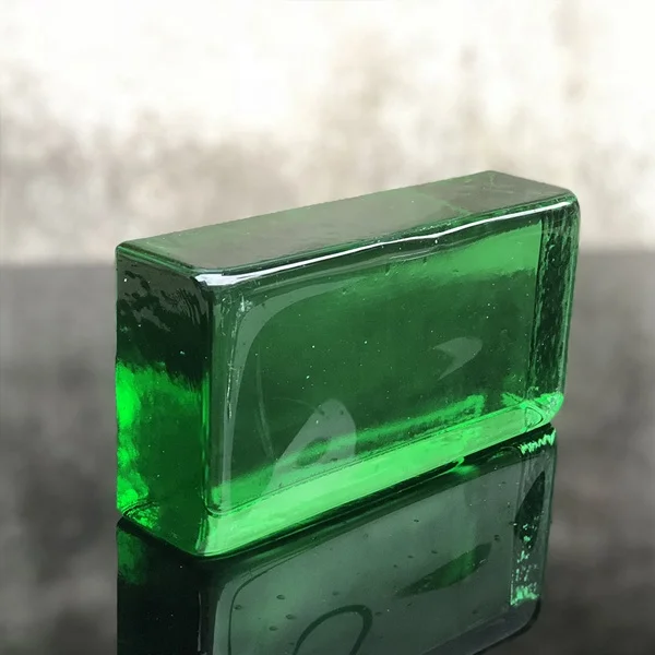 China Manufacturer 50*100*200mm Water Bubble Decorative Hot-Melt Painted Color Glass Bricks Clear Crystal Glass Blocks Wall