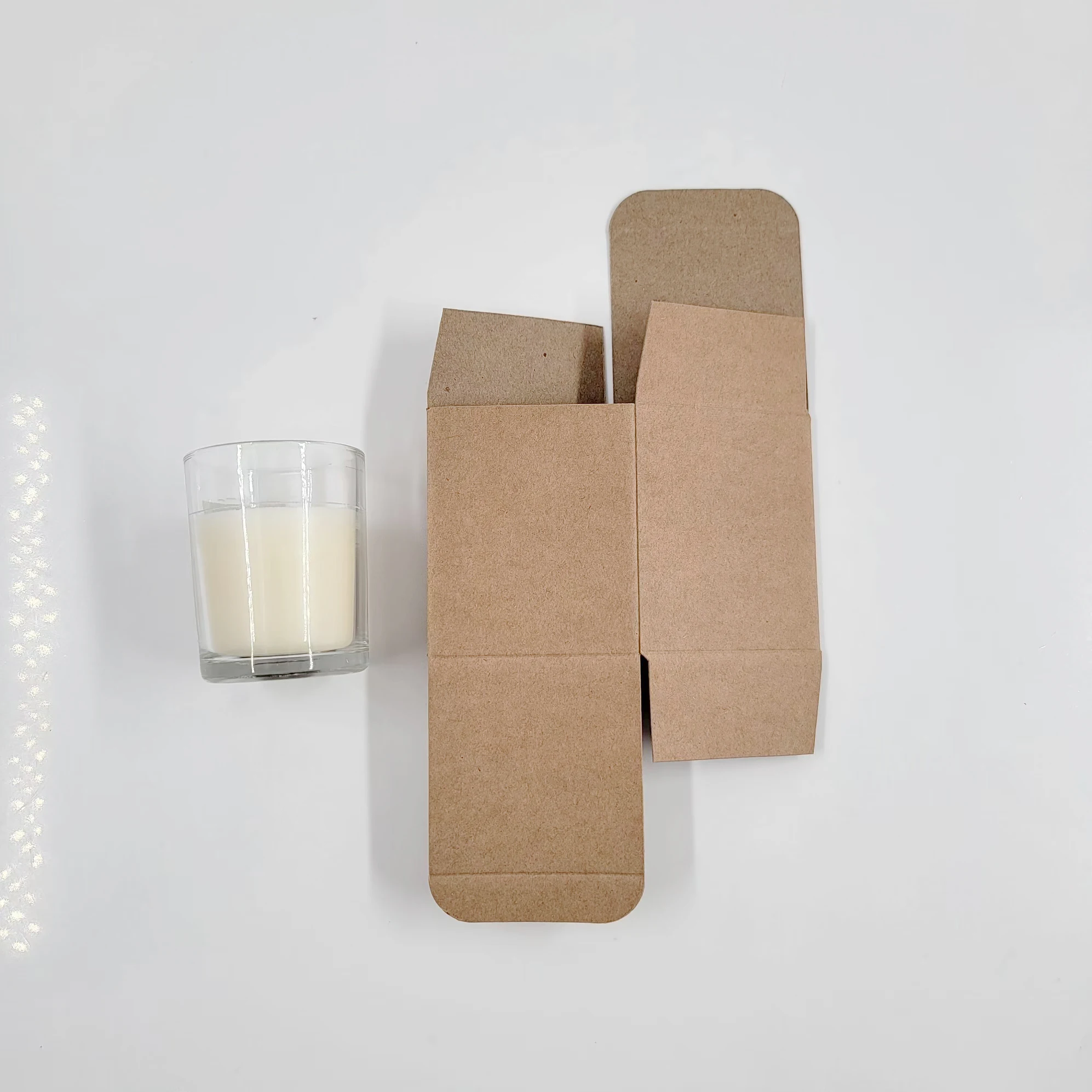 Wholesale Small Jars Custom Scented Candle Box Packaging Candle Packaging Box Natural Kraft Paper Scented Packaging Candle Box