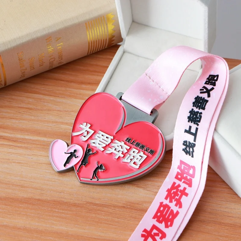 High Quality Customized Marathon Gold Award Medal Running Challenge Sport Medal With Ribbon