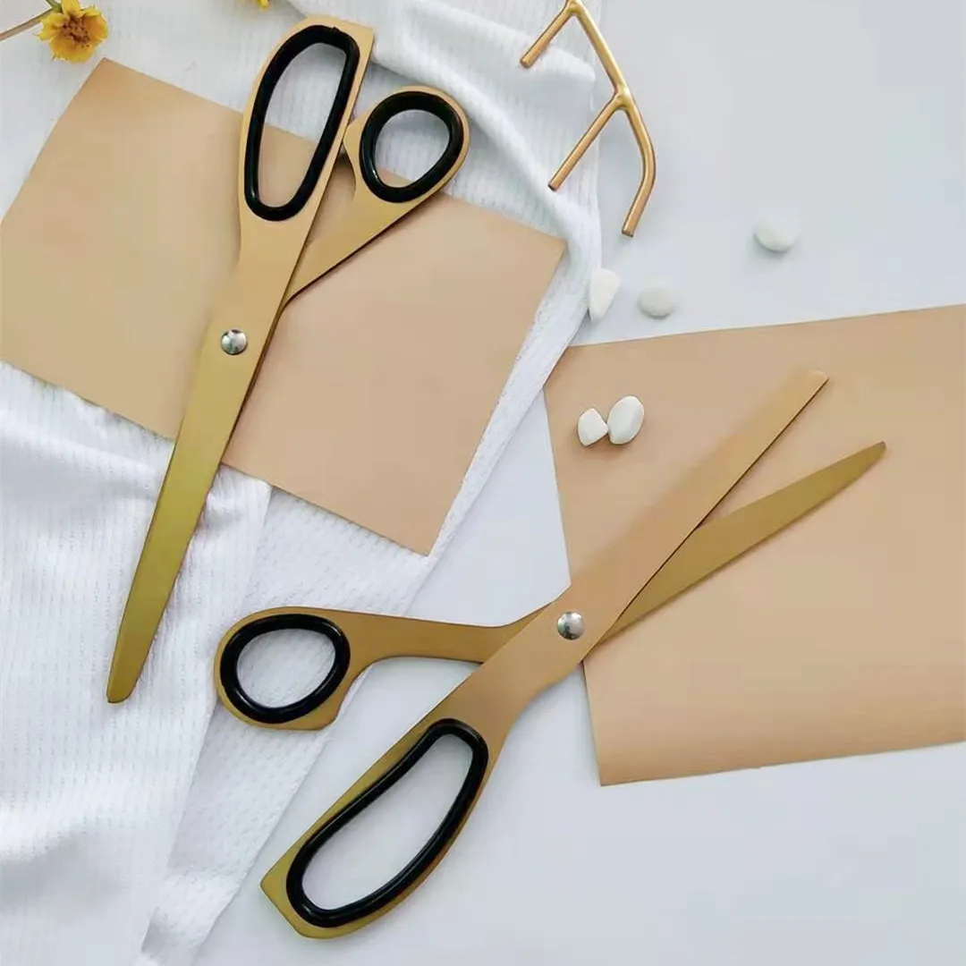 Professional Stainless Steel Tailor Household Office Scissors Gold