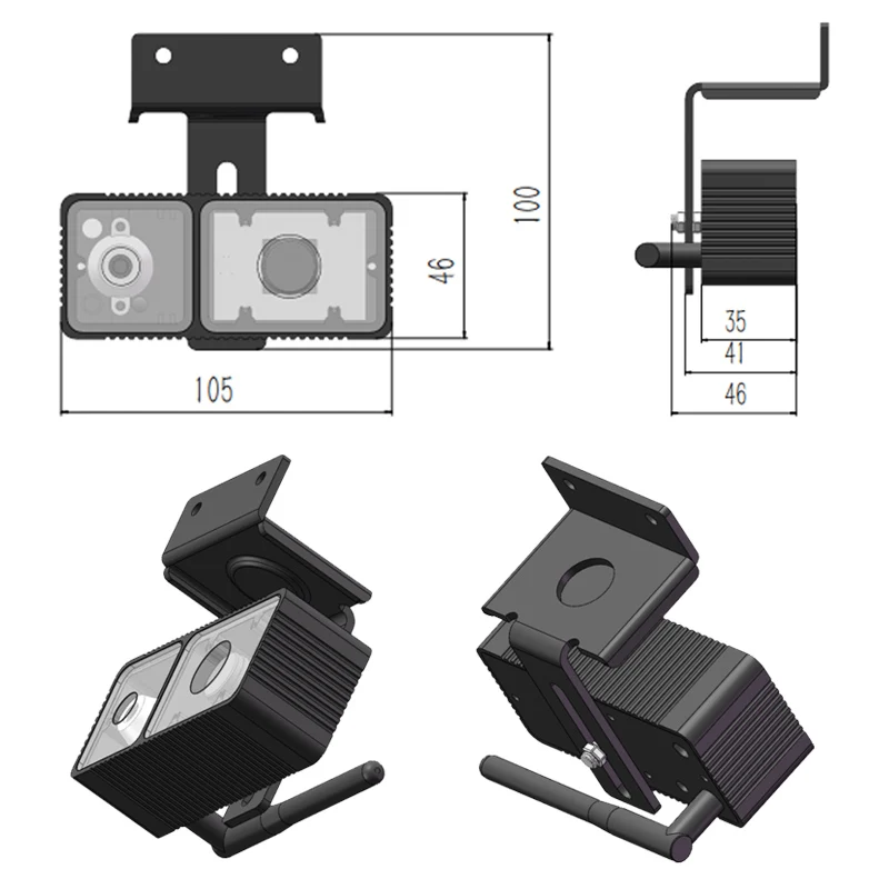 Factory Price Red/green Danger Area Warning Line Forklift Laser Warning Lights with camera