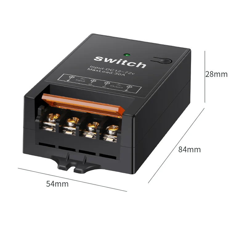 GLC Wholesale  40A  DC 12V 24v 72V RF Remote Control Switch Motor wireless switch transmitter 433 Wireless Remote Control Switch