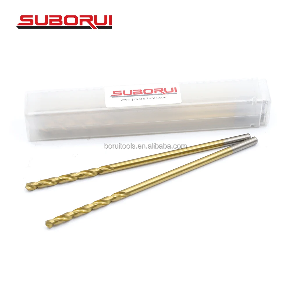 SUBORUI Straight Shank Fully Ground Industrial Quality HSS G DIN340 Long Length Twist Drill Bits for metal drilling