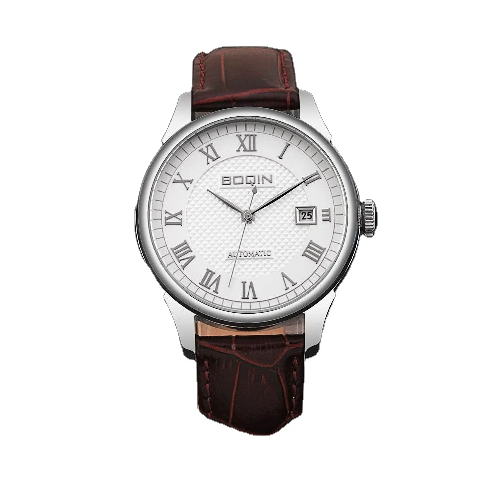 The New Listing Stainless Steel Minimalist Design Metal Band Men Wrist Quartz Water Resistant Automatic Mechanical Watch