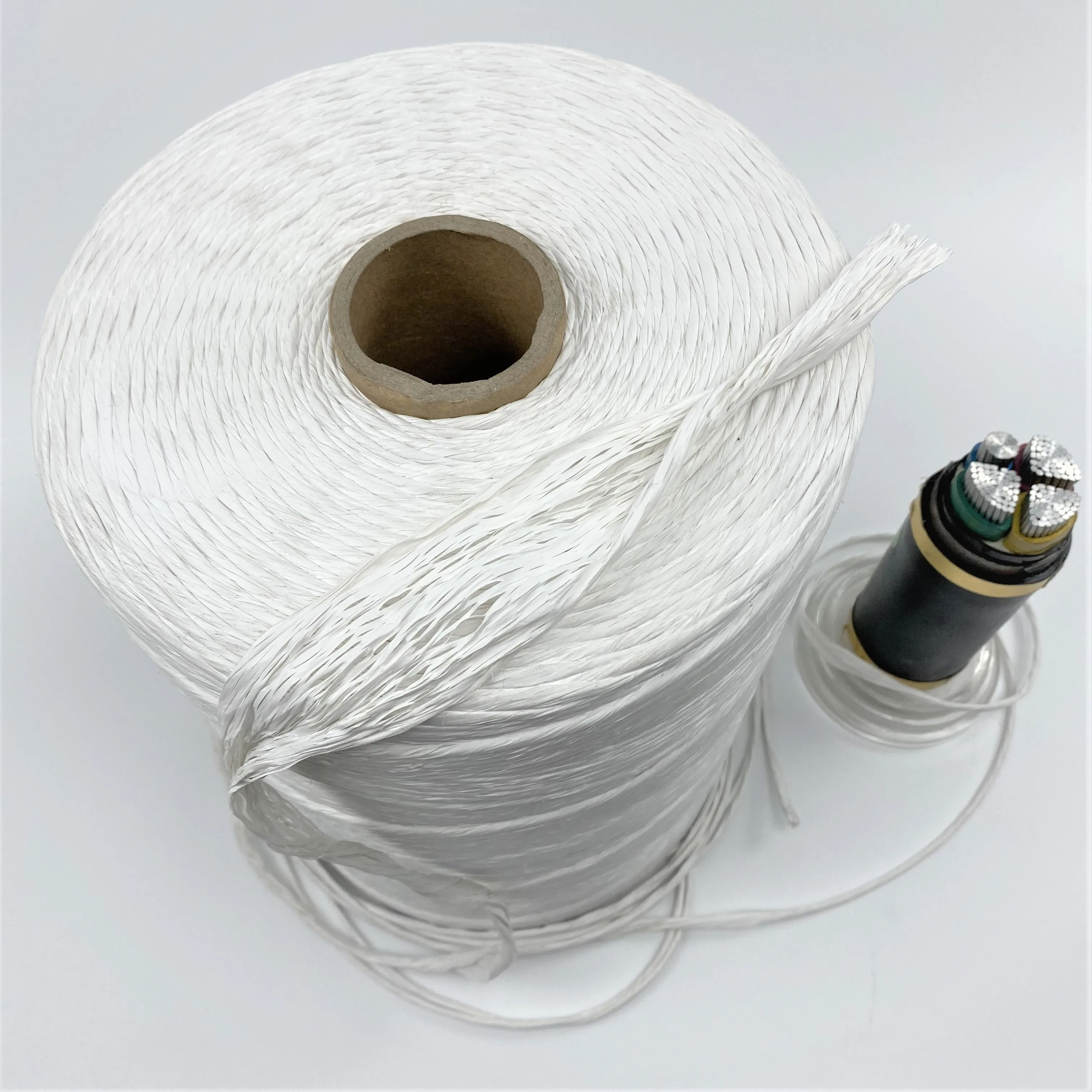 Supplier 100% PP  Fibrillated Cable Material Polypropylene pp filler yarn