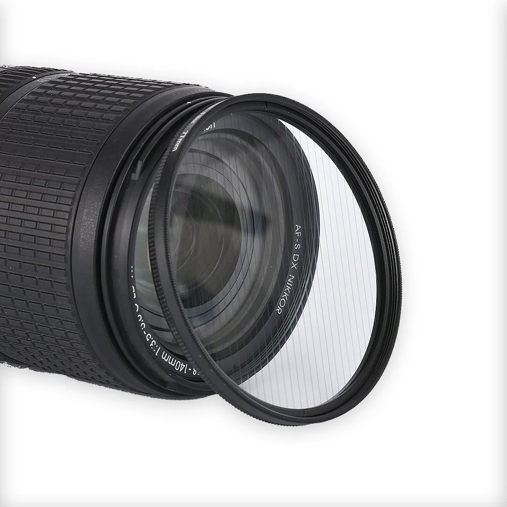 Синий с полосками из чёрно-фильтр свет и блики превращаются в эффект фильтр для DSLR cinematice видео объектив 52-82 мм