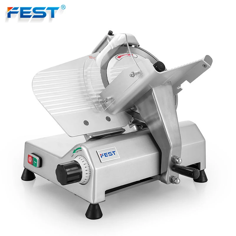 FEST Frozen Meat Slicer RC250B 10 Inch Cooked Pork Skin Slicer Suitable for Meat and Cooked Food Stores Meat Slicer