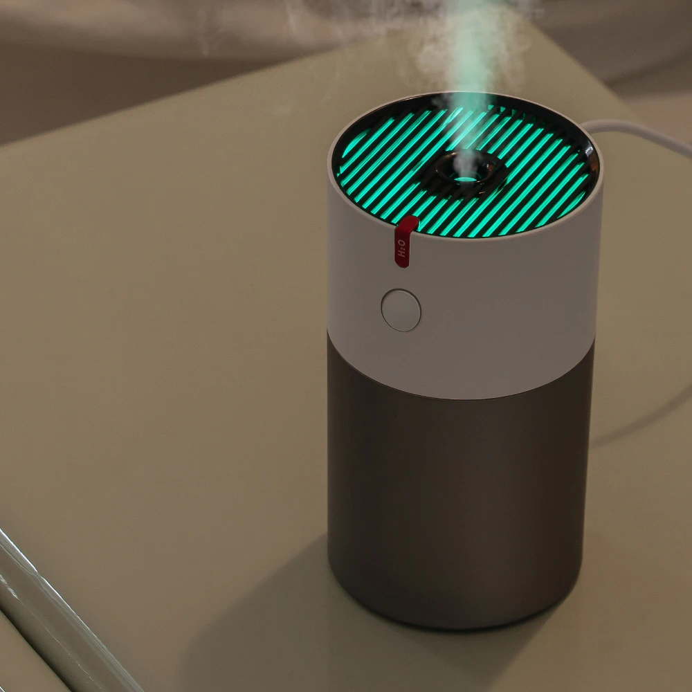 2022 Colorful aurora desktop cool mist mini usb ultrasonic humidifier rechargeable nano mist sprayer household humidifier