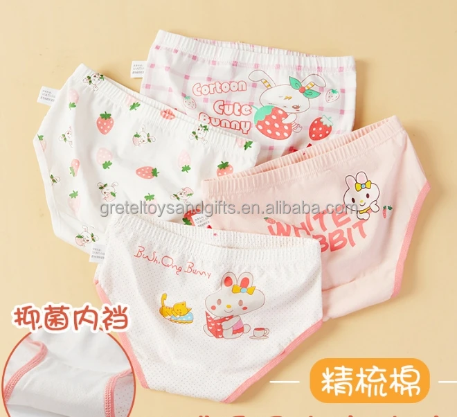 High Quality cotton underwear children underwear girl school kids underwear for wholesale panties briefs