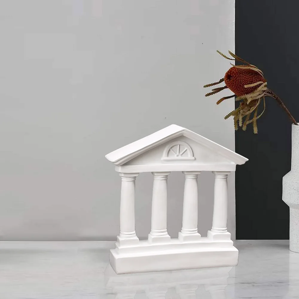 Ancient Greek City Temple Architectural Model Decorative Ornaments Living Room Home Decoration Resin Sculpture Ornaments