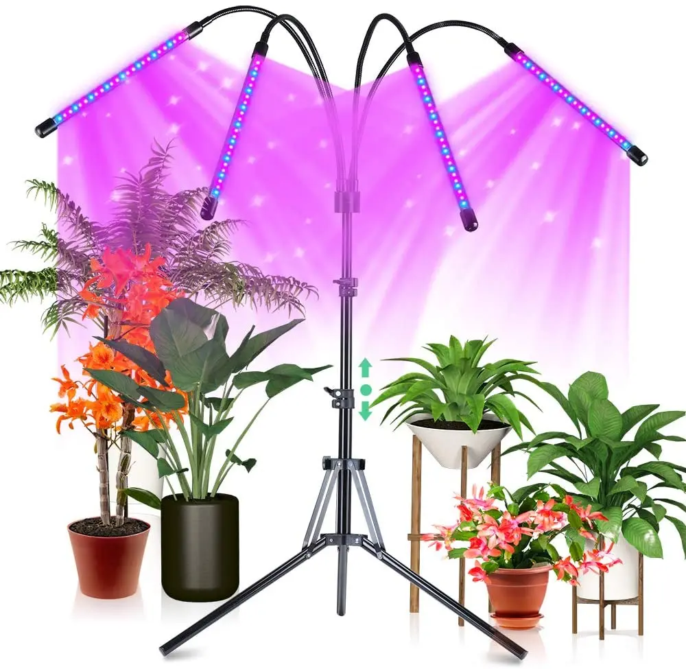 Dimmable Levels Grow Light Led grow lights for indoor plants 80 LED Lamps Full Spectrum Plant Growing Lamps with 1.6M Tripod