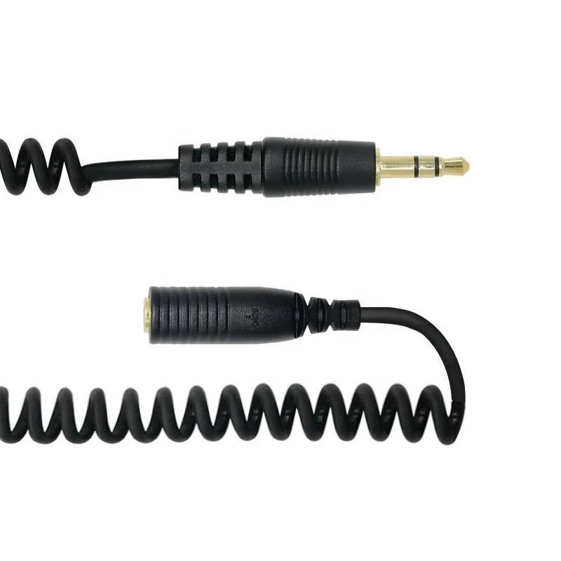 Wholesale customization Gold Plated 3.5mm Female to Male Headphone Stereo Audio Extension Aux Cable