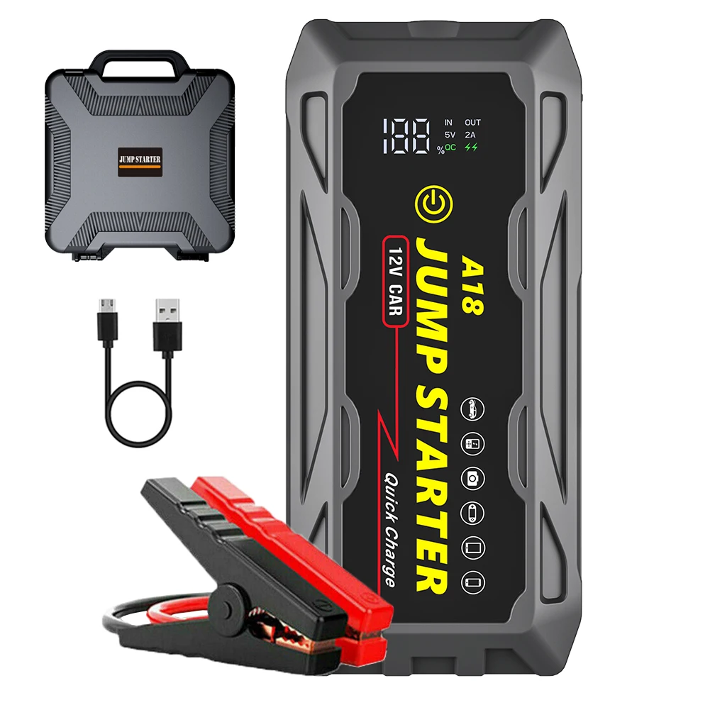 Multi-Function 3000A Peak Car Jump Starter 12V Auto Booster 20000mAh Lithium Battery  Jump Starter Portable