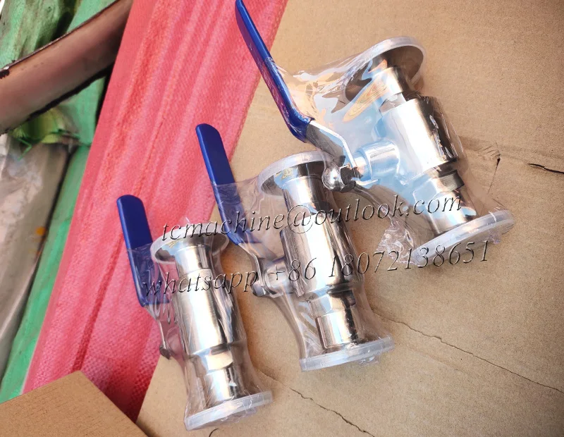 25mm stainless steel 304 1' sanitary tri clamp ball valve