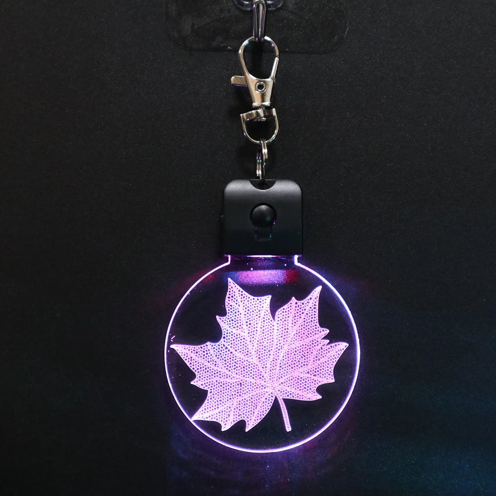3D Led Night lamp small  acrylic keychain  keyring factory price for promotion gifts