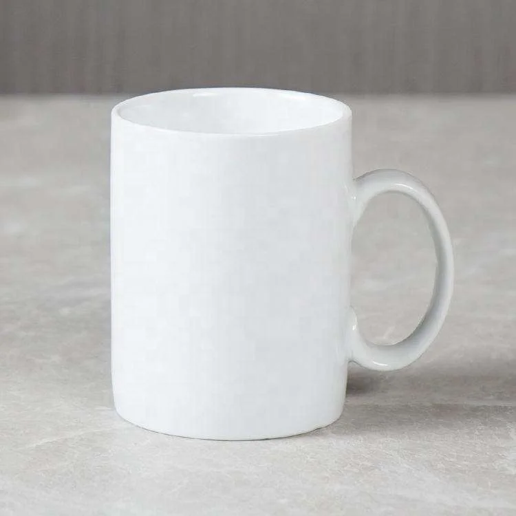 Customized Logo Cheap Pure White Porcelain 175ML Coffee Milk Cup With Handle