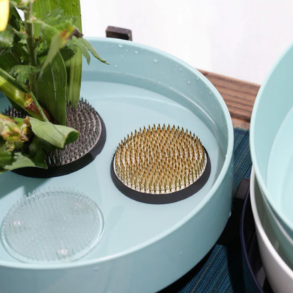 Wholesale Kenzan 60mm Diameter Floral Flower Holder Arranging Tool Kenzan Ikebana Upgraded Brass Pin Frog Pin