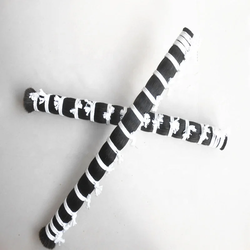 NATURAL TAPERED END HORSE TAIL HAIRS AND HORSE MANE HAIRS IN 4-40 INCHES BUNDLES