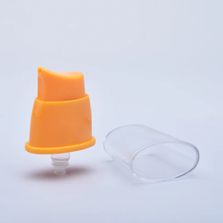Free sample orange 18mm cream transfer pumps plastic