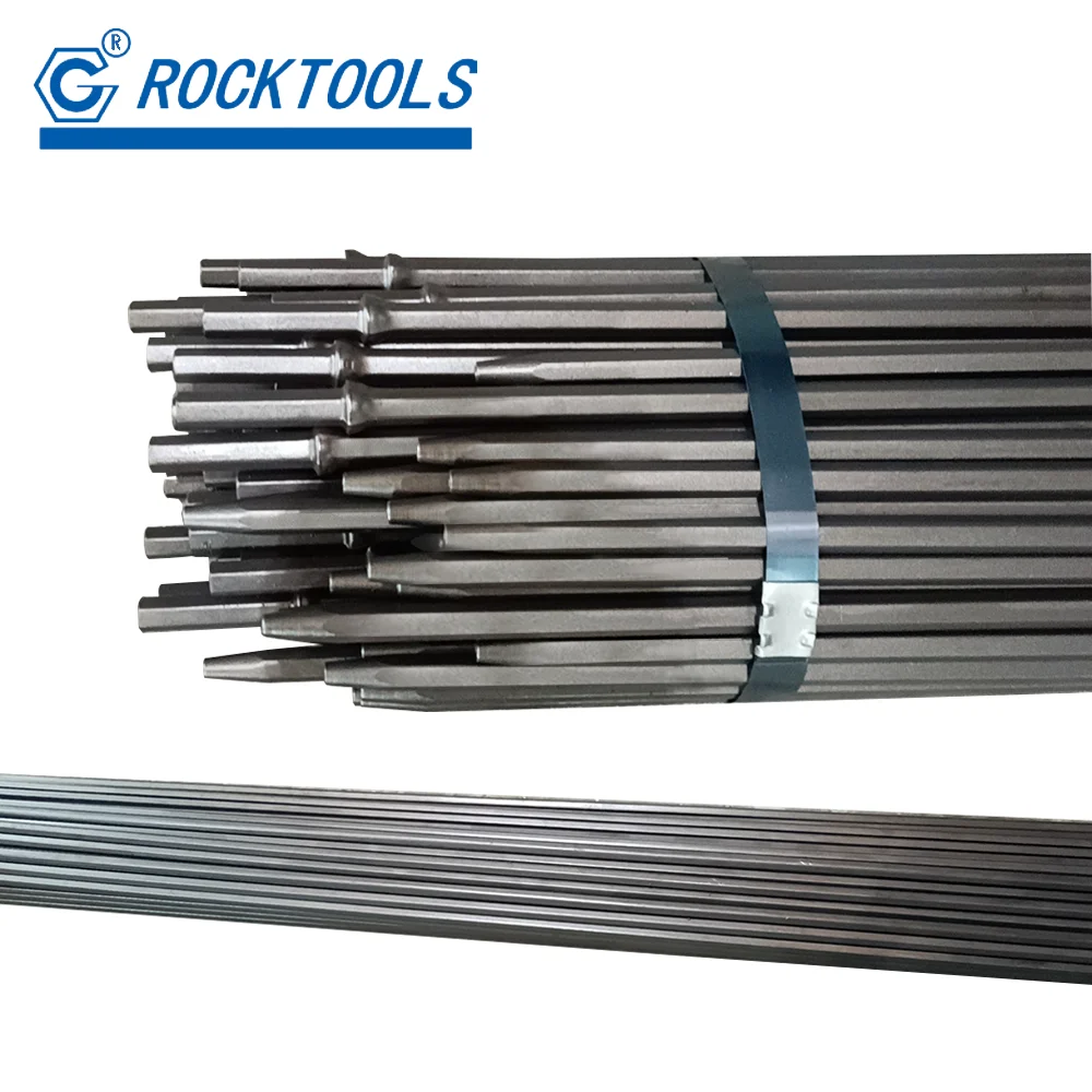 China Manufacturer H22 11 Degree Taper Drill Rock Rod for Quarrying Mining Tunneling