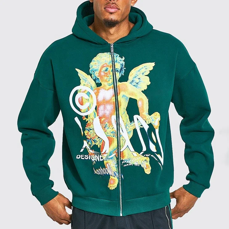 Chinese factory printed hoodies sublimation cartoon hoodies for men